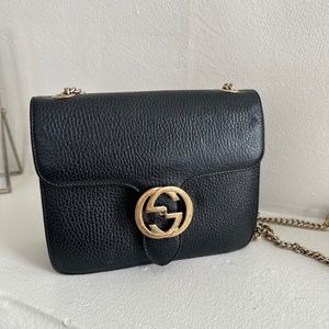 Gucci Dollar Calfskin Interlocking G Small Shoulder Bag